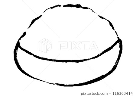 Line drawing of sugar in a brush-touched container 116363414