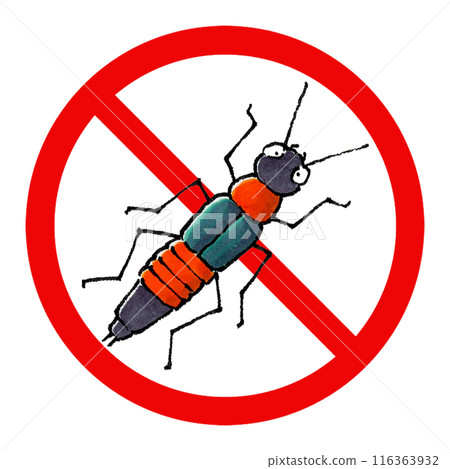 Burn insect prohibition mark Burn insect prohibition mark 116363932