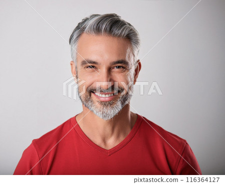 Studio Portrait of Handsome Senior Man 116364127