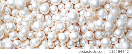 水平橫幅圖像看起來像是扭曲和不規則的天然珍珠 水平橫幅圖像看起來像是扭曲和不規則的天然珍珠 116364842