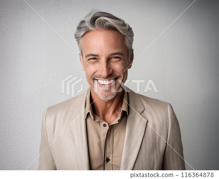Studio Portrait of Handsome Senior Man 116364878