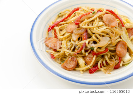 沖繩炒麵 使用沖繩蕎麥麵的炒麵 沖繩炒麵 使用沖繩蕎麥麵的炒麵 116365013