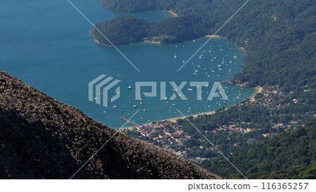 Aerial View of Ilha Grande and Abrao from Pico do Papagaio 116365257