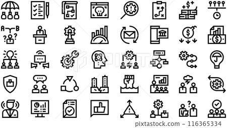 Crisis Management Icon collection is a vector illustration with editable stroke.s Crisis Management Icon collection is a vector illustration with editable stroke.s 116365334