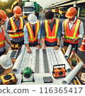 Road planning site Road construction 116365417