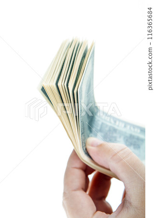 image of money banknote hand image of money banknote hand 116365684