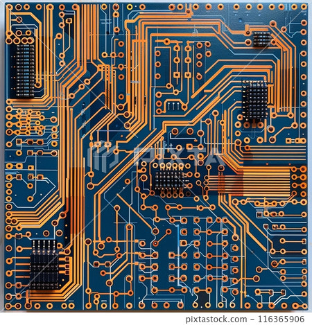 IC circuit board flow design concept. 116365906