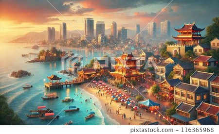 Beautiful Scenery of Asia Seaside Scenery 116365968