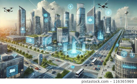 Modern city: Smart city 116365969