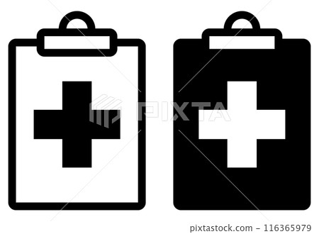 Medical record icon black Medical record icon black 116365979
