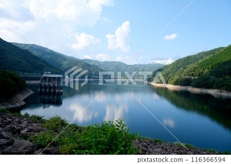 Gero City, Gifu Prefecture_North view from Iwaya Dam 6_September 2023 Gero City, Gifu Prefecture_North view from Iwaya Dam 6_September 2023 116366594