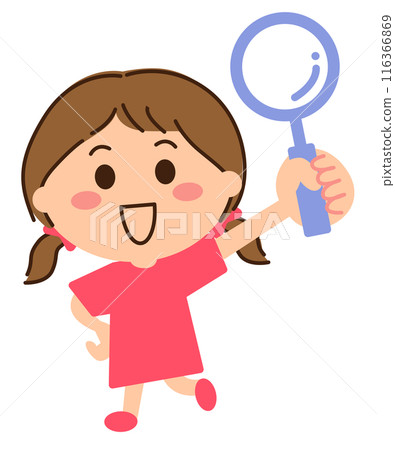 拿著放大鏡的女孩 116366869