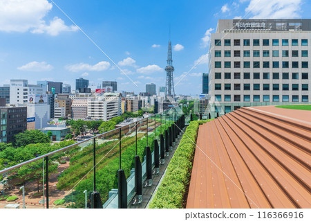Chunichi Building, view from the rooftop plaza on the 7th floor (Nagoya City, Aichi Prefecture) 116366916