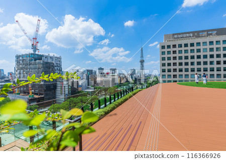 Chunichi Building, view from the rooftop plaza on the 7th floor (Nagoya City, Aichi Prefecture) 116366926