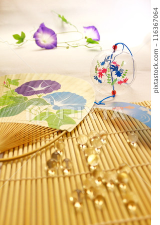 Morning glory fan and summer scenery Morning glory fan and summer scenery 116367064