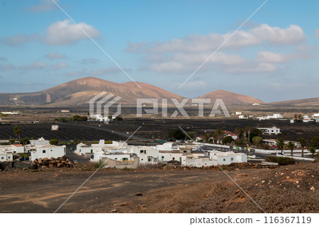 Landscape and white architecture, Lanzarote, Spain Landscape and white architecture, Lanzarote, Spain 116367119