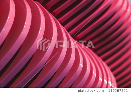Abstract geometric pattern of parametric pink plywood structure Abstract geometric pattern of parametric pink plywood structure 116367221