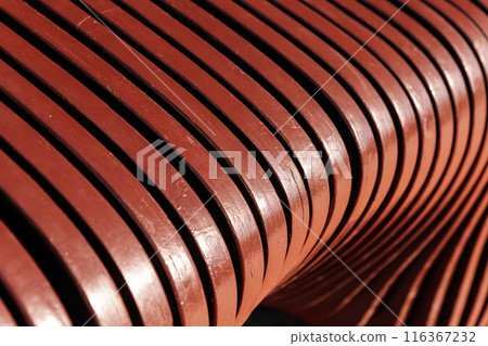 Abstract geometric pattern of parametric brown plywood structure 116367232