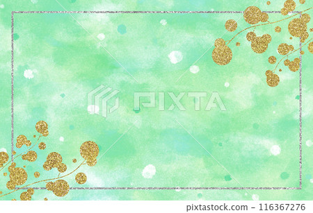 Background material watercolor leaves gold silver green Background material watercolor leaves gold silver green 116367276