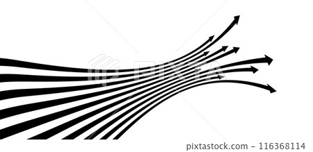 perspective arrows on white background. growth concept. Vector illustration 116368114