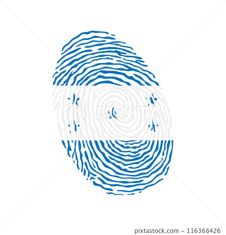 Fingerprint vector colored with the national flag of Honduras Fingerprint vector colored with the national flag of Honduras 116368426