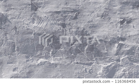 Texture of uneven plaster on a wall painted with white paint. Vector. 116368456