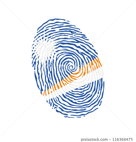 Fingerprint vector colored with the national flag of Marshall Islands Fingerprint vector colored with the national flag of Marshall Islands 116368475