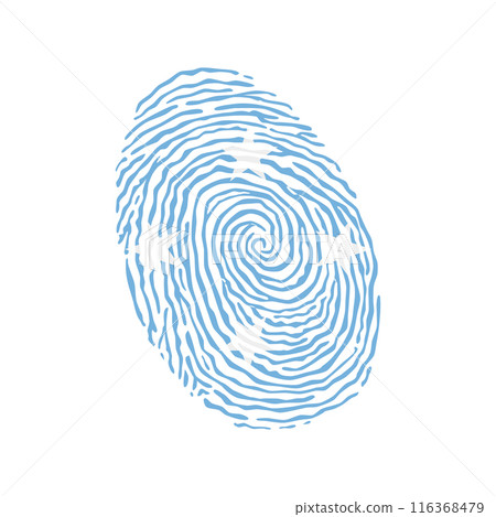 Fingerprint vector colored with the national flag of Micronesia 116368479