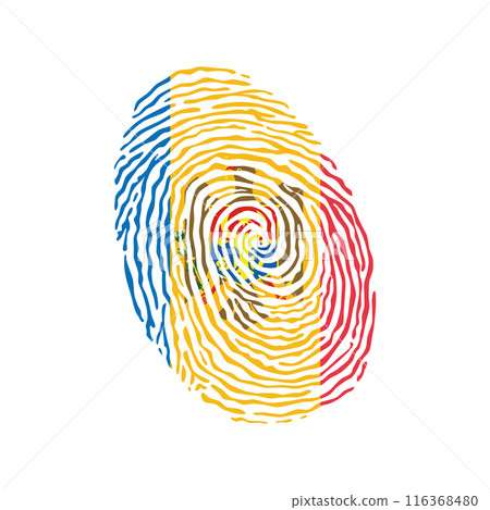 Fingerprint vector colored with the national flag of Moldova Fingerprint vector colored with the national flag of Moldova 116368480