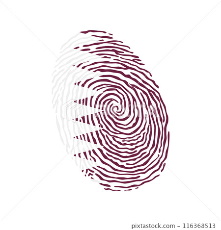 Fingerprint vector colored with the national flag of Qatar Fingerprint vector colored with the national flag of Qatar 116368513