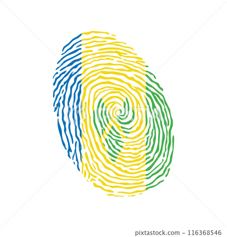 Fingerprint vector colored with the national flag of Saint Vincent and the Grenadines Fingerprint vector colored with the national flag of Saint Vincent and the Grenadines 116368546