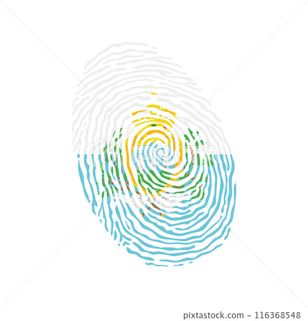 Fingerprint vector colored with the national flag of San Marino Fingerprint vector colored with the national flag of San Marino 116368548