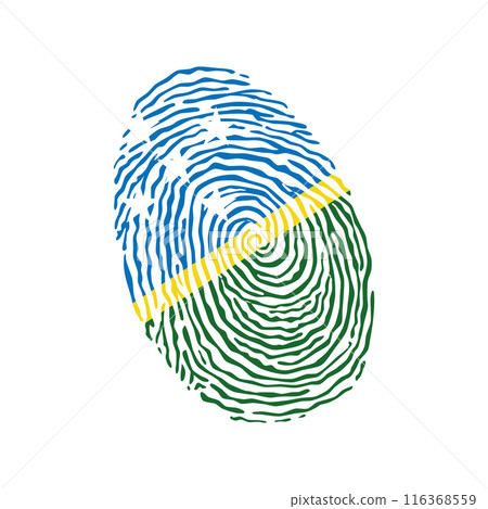 Fingerprint vector colored with the national flag of Solomon Islands 116368559