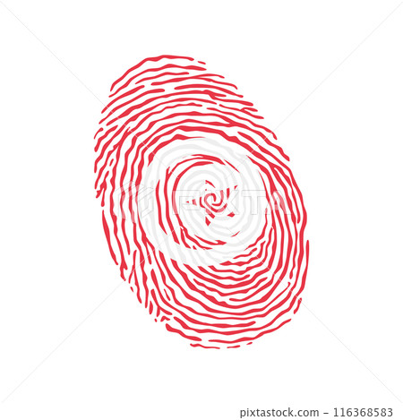 Fingerprint vector colored with the national flag of Tunisia 116368583