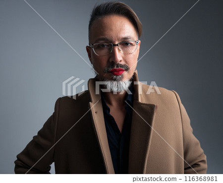 Studio Portrait of Handsome Senior Man 116368981