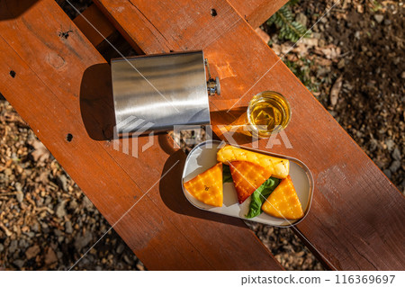 Homemade smoked food at the campsite Homemade smoked food at the campsite 116369697