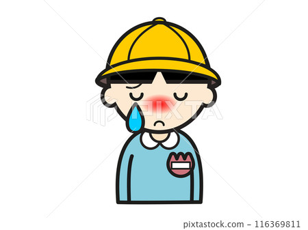 哭泣的幼稚園男孩 哭泣的幼稚園男孩 116369811
