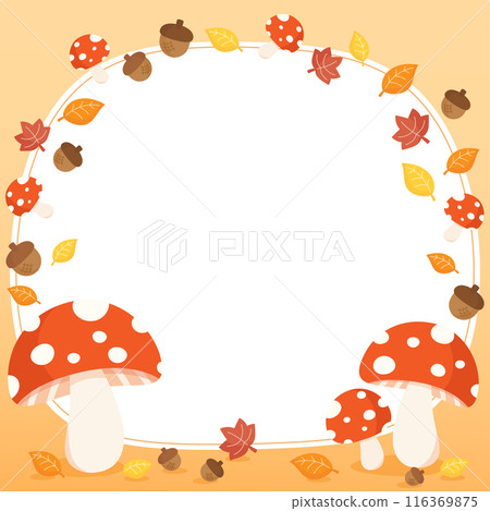 orange mushroom acorn frame 1 116369875