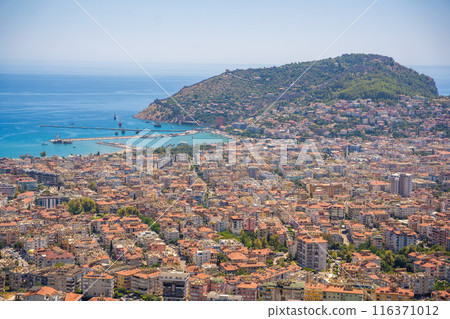 Panorama view of Alanya city from the hill in sunny day, Turkey Panorama view of Alanya city from the hill in sunny day, Turkey 116371012