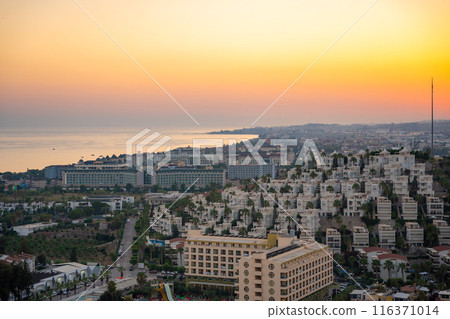 Beautiful sunset at the Konakli city near Alanya by the Mediterranean Sea, Turkey 116371014