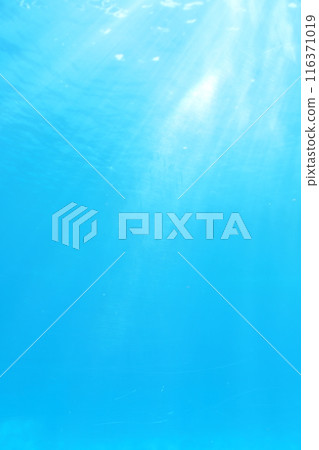 Light shining through the seawater through the acrylic Light shining through the seawater through the acrylic 116371019
