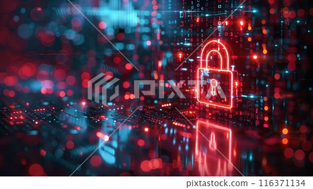 Digital technology, internet global network technology concept. Secure technology. Generated Ai  116371134