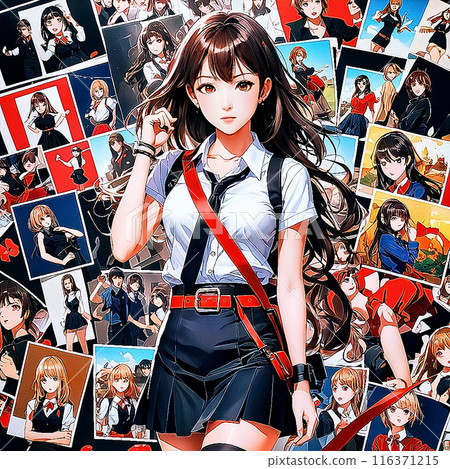 動漫風格女孩日本女孩漫畫日本動畫 [AI 生成圖像] 116371215