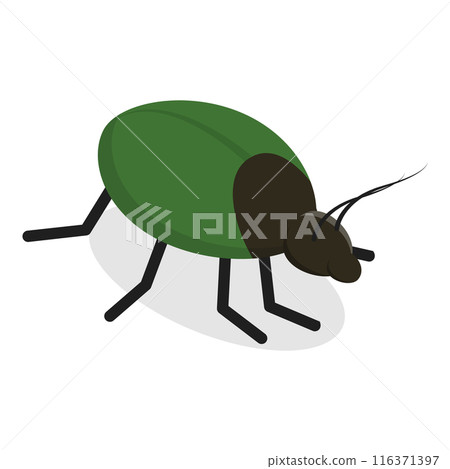 3D Isometric Flat  Set of Insects. Item 3 116371397