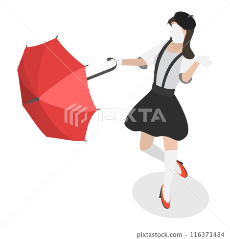 3D Isometric Flat Set of Mime Actors. Item 1 3D Isometric Flat Set of Mime Actors. Item 1 116371484