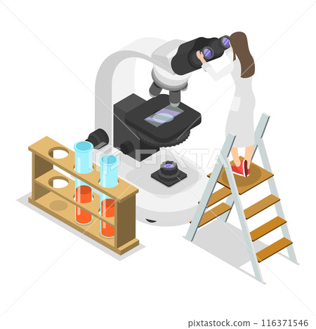 3D Isometric Flat  Illustration of Medical Tests. Item 3 116371546