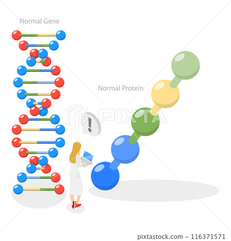 3D Isometric Flat Illustration of Genetic Mutation. Item 2 3D Isometric Flat Illustration of Genetic Mutation. Item 2 116371571