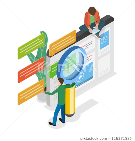 3D Isometric Flat  Illustration of Requirements Analysis. Item 2 116371585