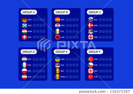 Sport competition groups template. Vector template Sport competition groups template. Vector template 116371587