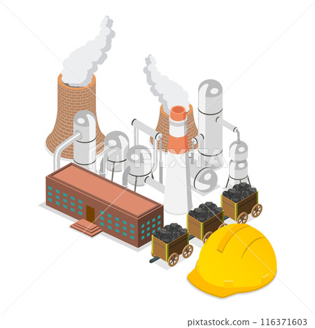 3D Isometric Flat Illustration of Mining. Item 1 3D Isometric Flat Illustration of Mining. Item 1 116371603